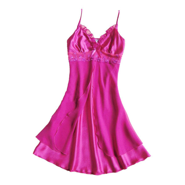 Women's Lace Lingerie Nightgown Babydoll Strap Sleepwear