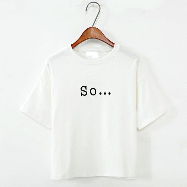 Free Shipping 2017 Summer Style Women's T Shirt Women Tops Loose Embroidered Letters Cotton Short Sleeve T-shirt Female T Shirts