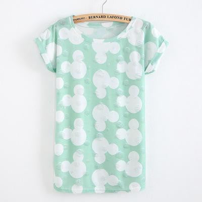 2017 New Women Summer Casual Basic T-shirt Stars printed Top Tee short sleeves hole Plus Size Cotton blusas