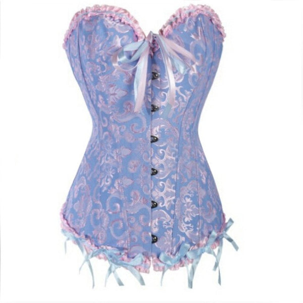 2017 High Compression Fajas Sexy Satin Wedding Lace up Boned Corset Busiter Top Clubwear Large Size S-6XL Women Brand