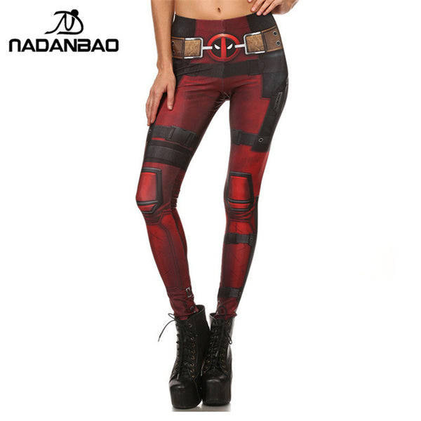 NADANBAO New Fashion Women leggings Super HERO Deadpool Leggins Printed legging for Woman pants