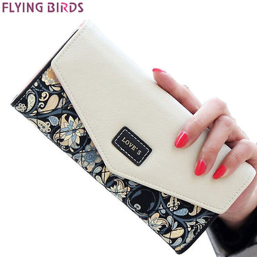 FLYING BIRDS wallet for women wallets brands purse dollar price printing designer purses card holder coin bag female LM4163fb