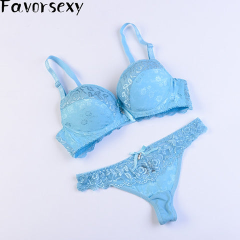 Intimates 2015 New Arrival Romantic Hot Champagne Brand Lace Bra Sets Sexy Women Underwear Bra Panty Set Promotion Dropshipping