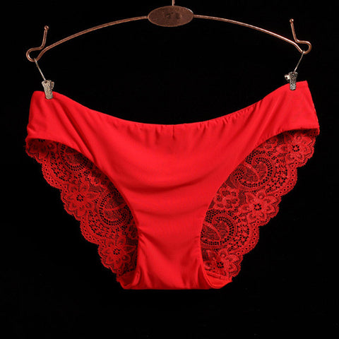 Hot sale! l women's sexy lace panties seamless cotton breathable panty Hollow briefs Plus Size girl underwear