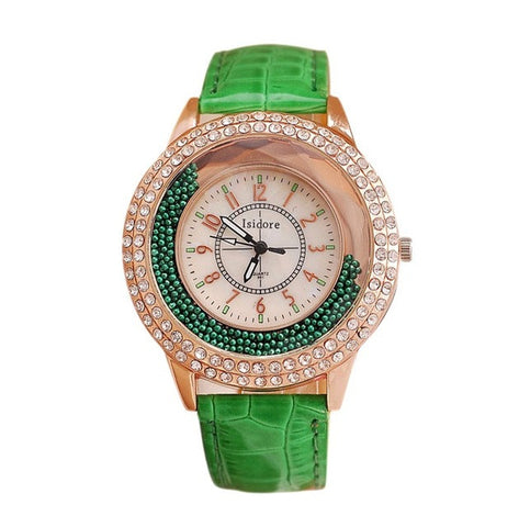 Hot Luxury Brand Diamond Orologio Donna Fashion Rhinestone Watch Women Casual Leather Clock Female Quartz Ladies Wristwatch 0191
