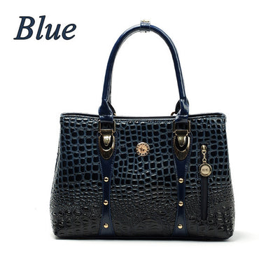Women Bag 2016 Bag Handbags Women Famous Brands Luxury Designer Handbag High Quality Crocodile Leather Tote Hand Bag Ladies B051