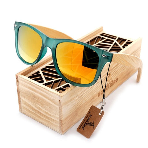 BOBO BIRD Brand Luxury Men and Women Polarized Sunglasses Bamboo Wood Holder Sun Glass with Retail Wood Box as Gifts 2017 G029