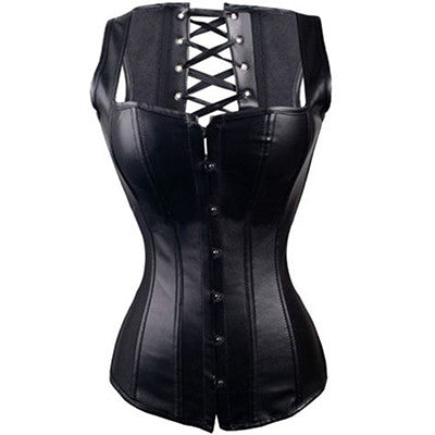 Steampunk Corset Steel Boned Lace up Body Sexy Overbust Dress Women Corsets and Bustiers Wholesale Black Plus Size S-6XL Top