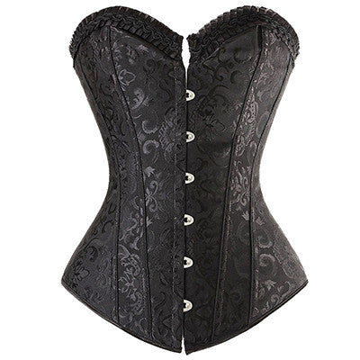 Steampunk Corset Steel Boned Lace up Body Sexy Overbust Dress Women Corsets and Bustiers Wholesale Black Plus Size S-6XL Top