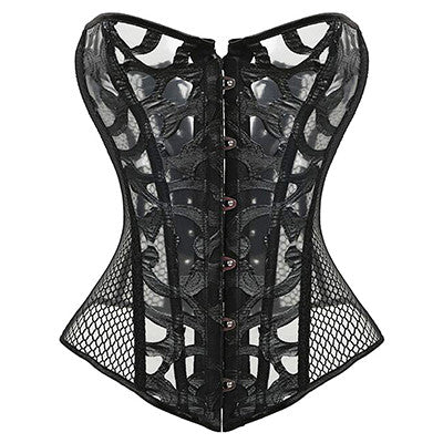 Steampunk Corset Steel Boned Lace up Body Sexy Overbust Dress Women Corsets and Bustiers Wholesale Black Plus Size S-6XL Top