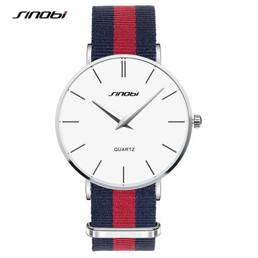 Ultra Slim Men Casual Quartz watch Top Brand Luxury Classic Nylon Strap Men's Wristwatch Japan 2016 relojes hombre Sinobi New