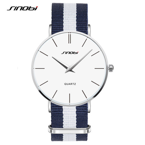 Ultra Slim Men Casual Quartz watch Top Brand Luxury Classic Nylon Strap Men's Wristwatch Japan 2016 relojes hombre Sinobi New