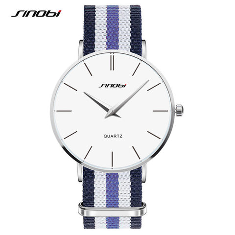 Ultra Slim Men Casual Quartz watch Top Brand Luxury Classic Nylon Strap Men's Wristwatch Japan 2016 relojes hombre Sinobi New