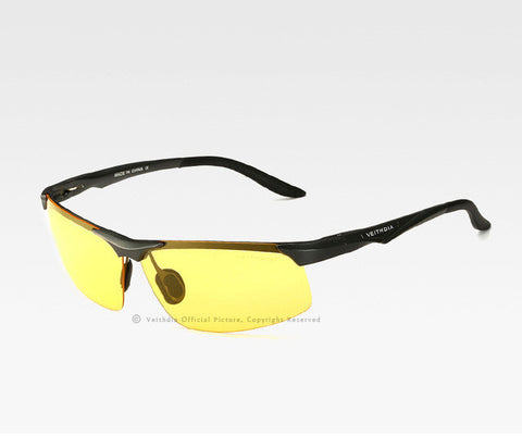 VEITHDIA Aluminum Magnesium Men's Polarized Sun glasses Night Vision Mirror Male Eyewear Sunglasses Goggle Oculos For Men 6502