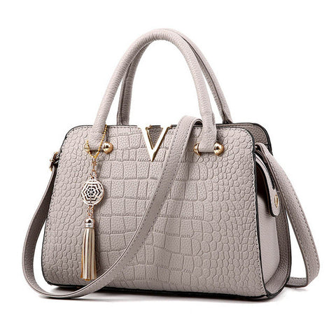 2017 Women Famous brand designer Luxury pu leather handbags women messenger bag Ladies Shoulder bags crocodile pattern Crossbody