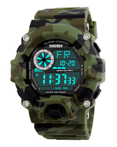 SKMEI Army Camouflage led military wrist watches men relojes digital sports watches relogio masculino esportivo s shock clock