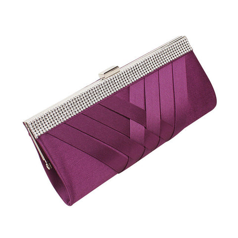 Manka Vesa Hot Noble Ladies Clutch Purse Chain Handbags Women Evening Bag Purple Bride Wedding Party Purse Clutch bolsas mujer