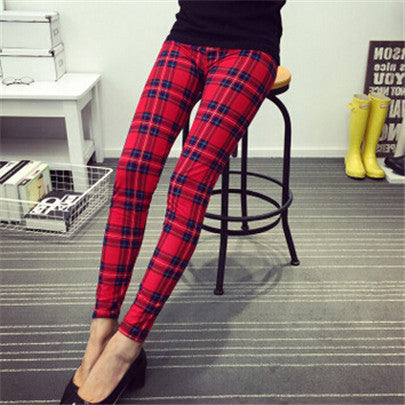 Hot 2017 Print Flower Leggings Leggins Plus Size Legins Guitar Plaid Thin Nine Pant Fashion Women Clothing aptitud Trousers K092