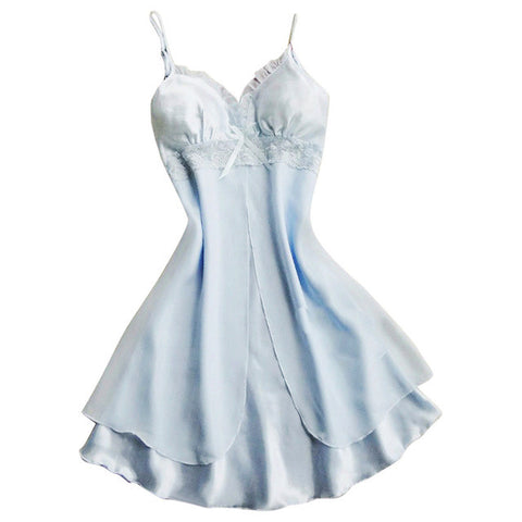 Women's Lace Lingerie Nightgown Babydoll Strap Sleepwear