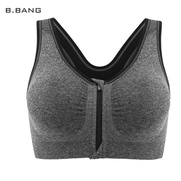 B.BANG 2017 New Women Zipper Bra Push Up Crop Top Seamless Sexy Shakeproof Underwear M-XXXL Big Size Wholesale Brassiere