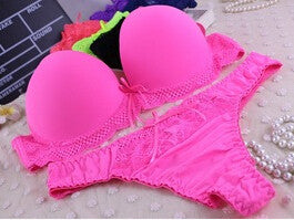 New 2017 Brand Sexy Seamless One Piece Intimates Bras & Brief Sets Underwear For Womens Ladies Push Up Plunge Dress Bra Sets