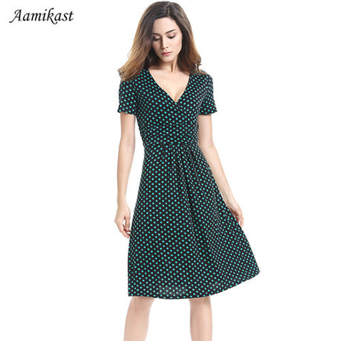 Women Dresses Summer Casual New Fashion Hot Sale V-neck Short Sleeve Party Dresses Size S M L XL XXL XXXL Plus Size