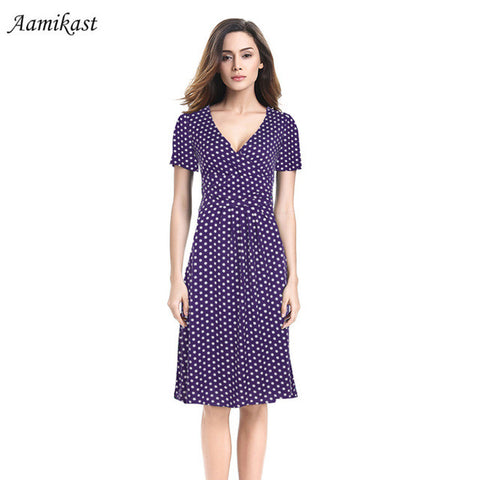 Women Dresses Summer Casual New Fashion Hot Sale V-neck Short Sleeve Party Dresses Size S M L XL XXL XXXL Plus Size