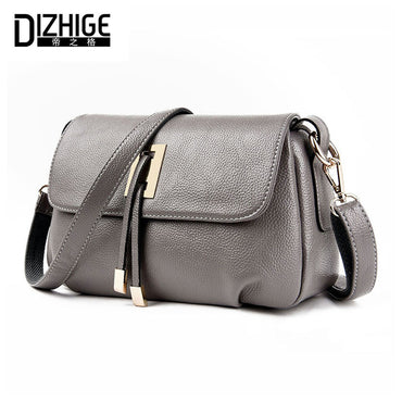 DIZHIGE Brand 2017 Summer Women Messenger Bags Genuine Leather Bags Women Handbags High Quality Sheepskin Shoulder Bags ladies