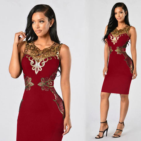 Sexy Club Bandage Dress 2017 Elegant Knee Length Midi Pencil Dress Women Sequined Patchwork Sexy Dress Vestidos De Festa S2733
