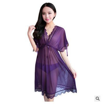 Shirt sleep nightgowns Sleepwear nightdress Women's sexy sleepwear sexy  women's nightgown  women sleep wear sets with g string