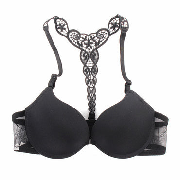 Sexy Front Closure Smooth Bras Charming Lace Racer Back Racerback Push Up Bras