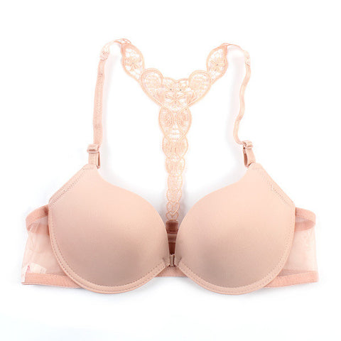 Sexy Front Closure Smooth Bras Charming Lace Racer Back Racerback Push Up Bras