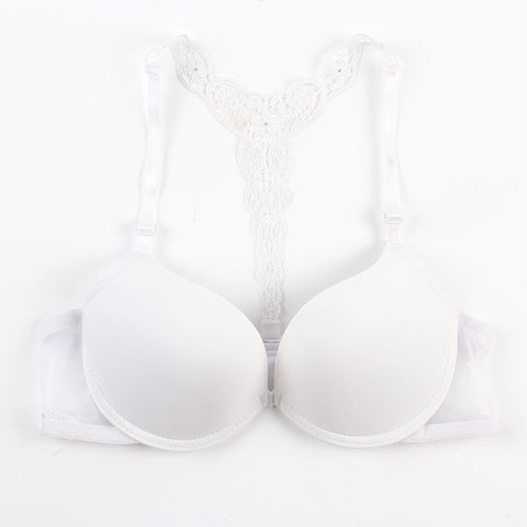 Sexy Front Closure Smooth Bras Charming Lace Racer Back Racerback Push Up Bras