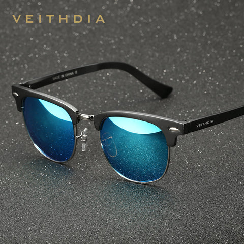 VEITHDIA Unisex Retro Aluminum Magnesium Sunglasses Polarized Mirror Vintage Eyewear Accessories Sun Glasses Oculos de sol 6690