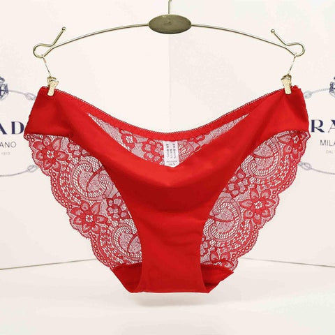 Plus Size S - XXL Women Sexy Lace Panties Transparent Female Seamless Underwear Briefs Cotton Lingerie Knickers Tangas Bragas