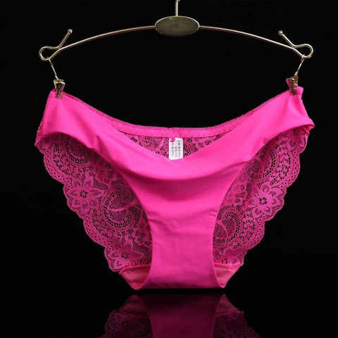 Plus Size S - XXL Women Sexy Lace Panties Transparent Female Seamless Underwear Briefs Cotton Lingerie Knickers Tangas Bragas