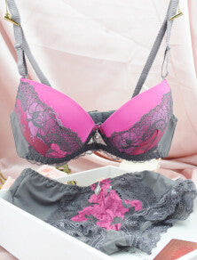 Julexy ABC 2017 Sexy Lace Women Push Up Bra Sets High Quality Bra Brief Sets French Romantic Intimate Underwear Panty Set