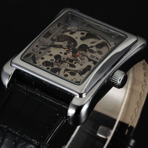 SEWOR Mechanical Watch montre homme Men Skeleton Watches Military Army Clock Sport Skeleton Mens Business Wristwatch Luxury Gift