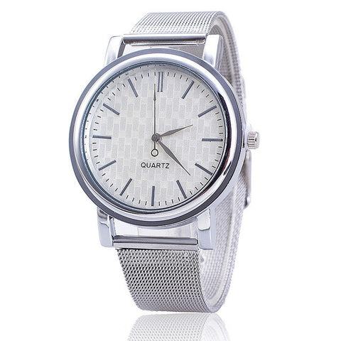 Vansvar New Fashion Stainless Steel Gold Silver Watch Women Dress Watch Luxury Ladies Quartz Watch Drop Shipping 1305