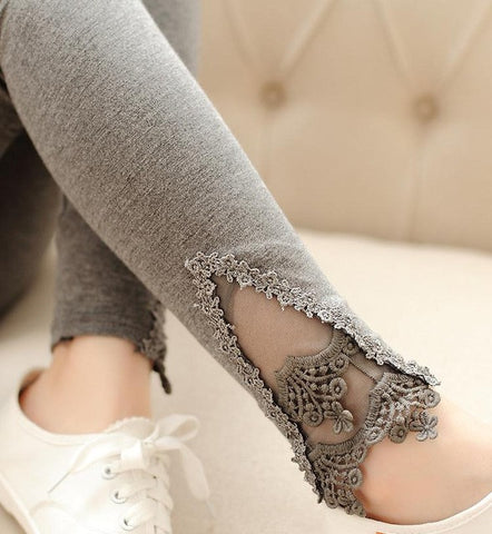 2016 summer thin leggings women cotton knitted legging hollow out Lace diamond print flower leggins section Mid waist pants K057