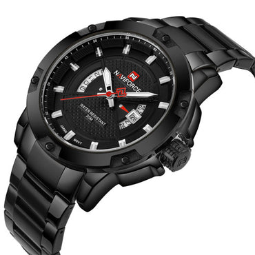 NAVIFORCE Top Brand Men's Silver Full Steel Quartz Wristwatches Business Date Waterproof Watches Men Clock Relogio Masculino