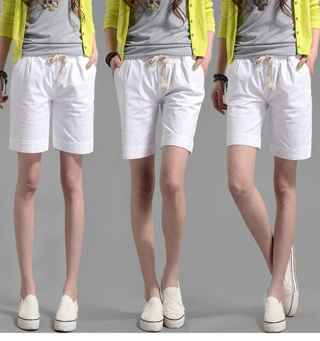 2017 Women Hot Short  Fashion Women's Linen Shorts Candy Color Casual Shorts B821