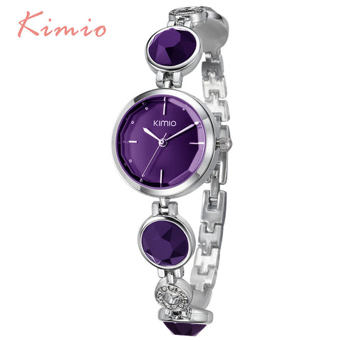 KIMIO Fanshion Quality Crystal Diamond Bracelet Quartz Watches Woman Watches 2017 Brand Luxury Ladies Wrist Watches For Women