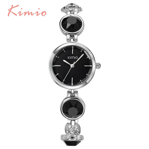KIMIO Fanshion Quality Crystal Diamond Bracelet Quartz Watches Woman Watches 2017 Brand Luxury Ladies Wrist Watches For Women