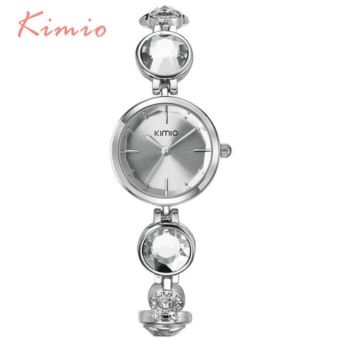 KIMIO Fanshion Quality Crystal Diamond Bracelet Quartz Watches Woman Watches 2017 Brand Luxury Ladies Wrist Watches For Women