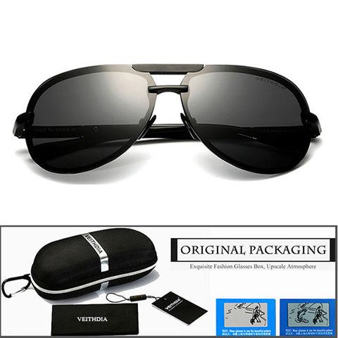 VEITHDIA 2017 Aluminum Alloy Frame HD Sunglasses Polarized Men Lens Driving Sun Glasses Male Eyewears Accessories For Men 6500