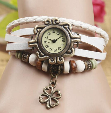 High Quality Genuine Cow Leather Vintage Watch Women bracelet Wrist Watch 1201610101