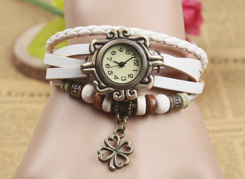 High Quality Genuine Cow Leather Vintage Watch Women bracelet Wrist Watch 1201610101