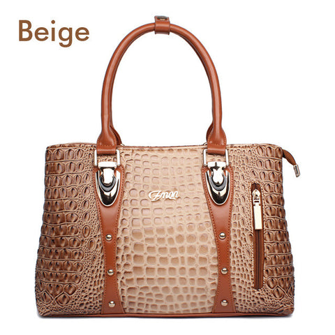 Luxury Handbags Women Bag Designer 2017 High Quality Fashion Crocodile Tote Bags Handbag Women Famous Brand PU Leather A804