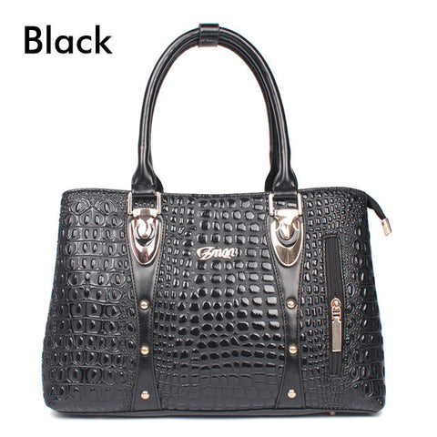 Luxury Handbags Women Bag Designer 2017 High Quality Fashion Crocodile Tote Bags Handbag Women Famous Brand PU Leather A804